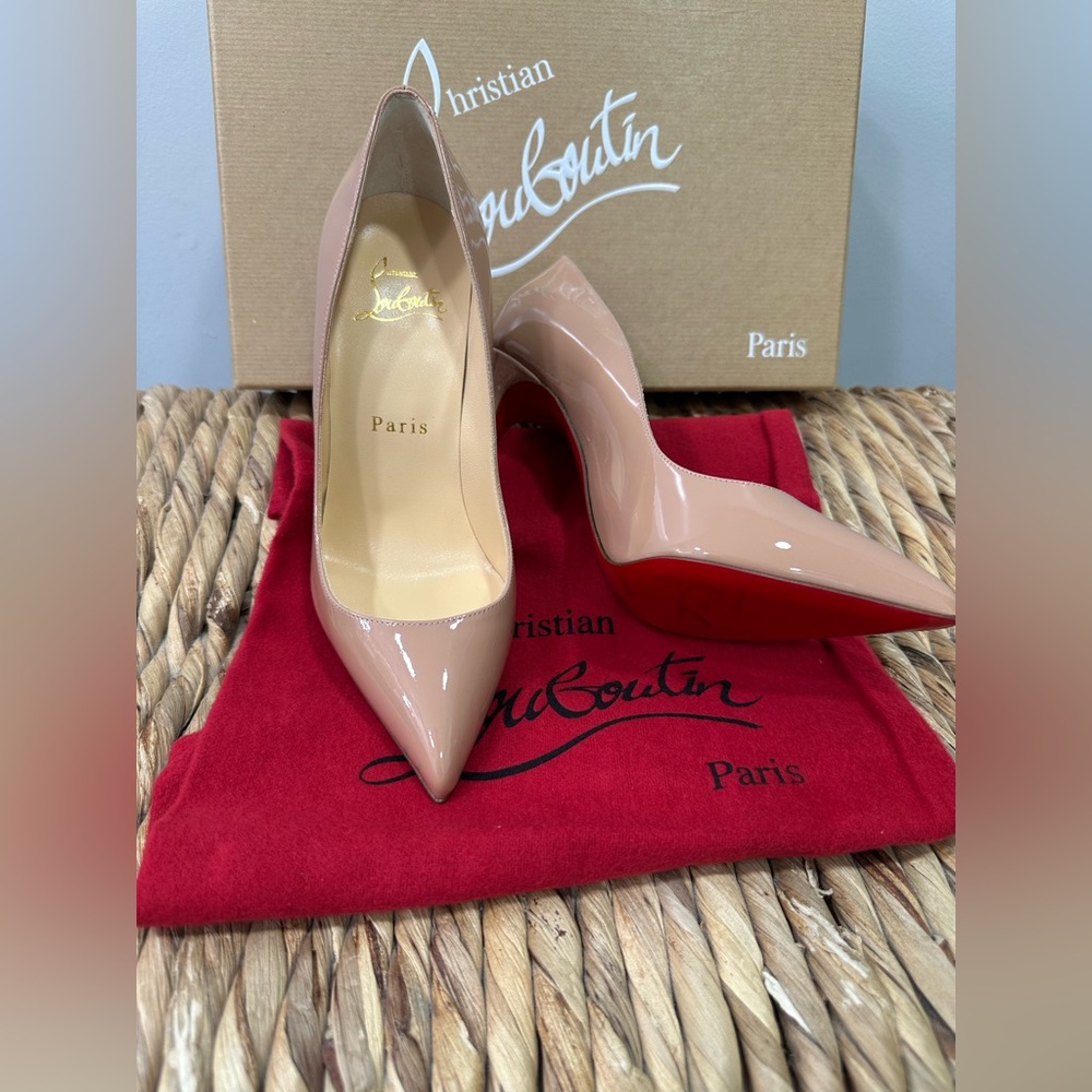 Christian Louboutin Nude Patent Pigalle Heels